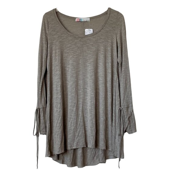 NWT - Flawed - Free People FP Beach Taupe Long Sleeve Tunic Sz. S - Picture 1 of 4
